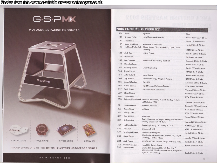 Event programme page